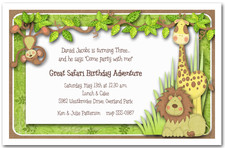 Baby Shower Invitations Jungle Hangout Baby