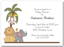 Baby Shower Invitations Party Animal Safari Baby