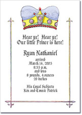 Baby Shower Invitations Crowned Blue Baby