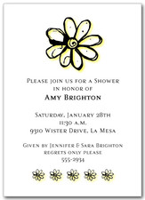 Baby Shower Invitations Daisy Yellow