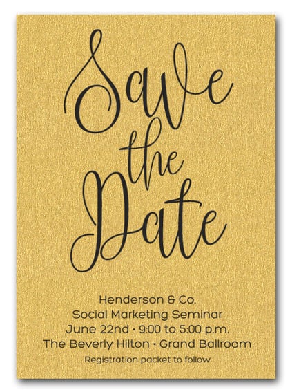 Gold Business Save the Date