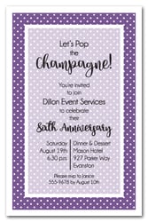 Purple and White Dots Business Invitations
