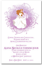 Girls Birthday Invitations Princess Lily and Castle