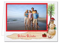 Christmas Photo Holder Holiday Cards Red Sandman Holiday Christmas Photo Holder Cards (H)