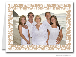 Hibiscus on Tan Tropical Holiday Photo Holder Cards (H)