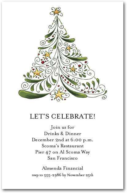 abstract christmas tree holiday party invitations abstract christmas tree holiday party invitations