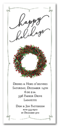 Christmas Invitations Evergreen Wreath Holiday Party Invitations