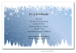 Snowy Pine Grove Holiday Invitations