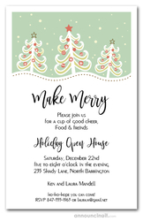 Christmas Trees on Hill Holiday Invitations