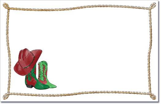 Cowboy Christmas Invitation, Western Holiday Invitations at