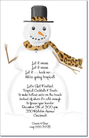 snowman invitations