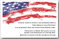 Grunge USA Flag Invitations