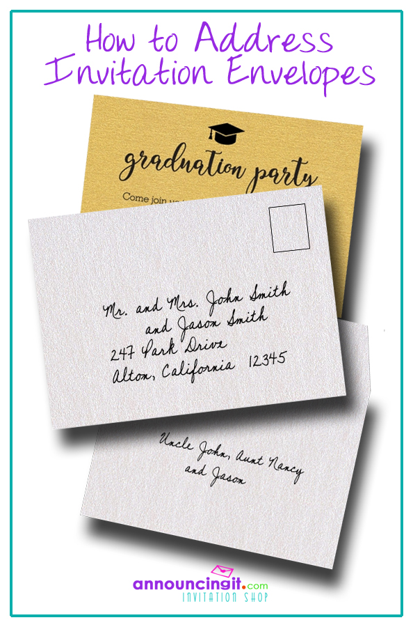 How to address party invitation and wedding envelopes | Announcingit.com