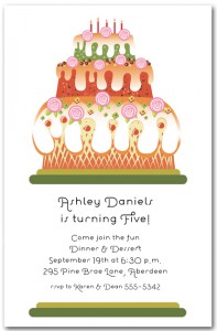 Fantasy Cake Kids Birthday Invitation