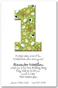 Birthday Numbers Invitations