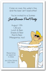 Beer Bather Party Invitation
