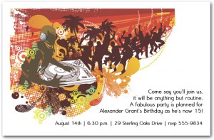 DJ Summer Party Invitation