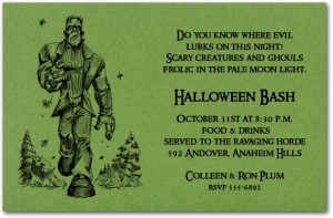 Frankenstein Halloween Invitation