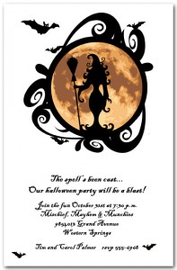 Full Moon Witching Hour Halloween Invitation