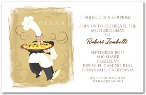 Pizza Pie Chef Italian Invitation