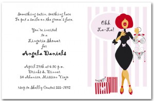 Ohh La La Lingerie Bridal Shower Invitations