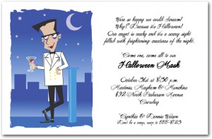 Suave Vampire Halloween Invitation