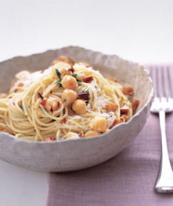 Chickpea Pasta With Almonds and Parmesan