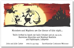 Dance in the Moonlight Halloween Invitations