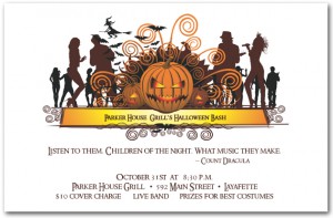 Dance Crowd Halloween Party Invitation