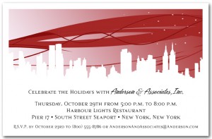 Ruby City Skyline Invitations