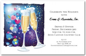 Champagne and Fireworks Invitations