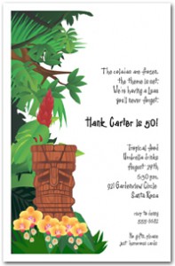 Tiki God Luau Party Invitation