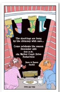 Up the Chimney Christmas Invitations