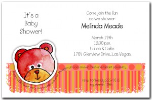 Zoo Babes Bear Baby Shower Invitations