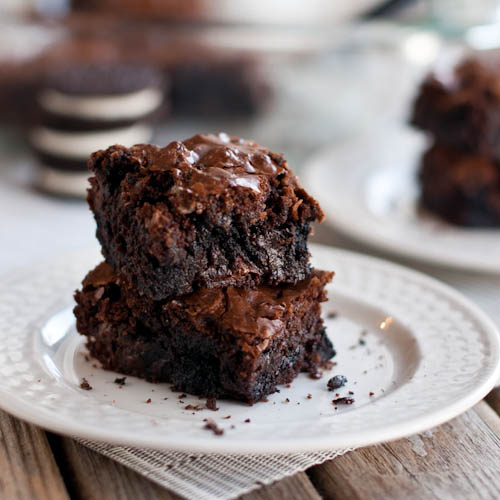 Oreo Cookie Double Chocolate Brownies Recipe