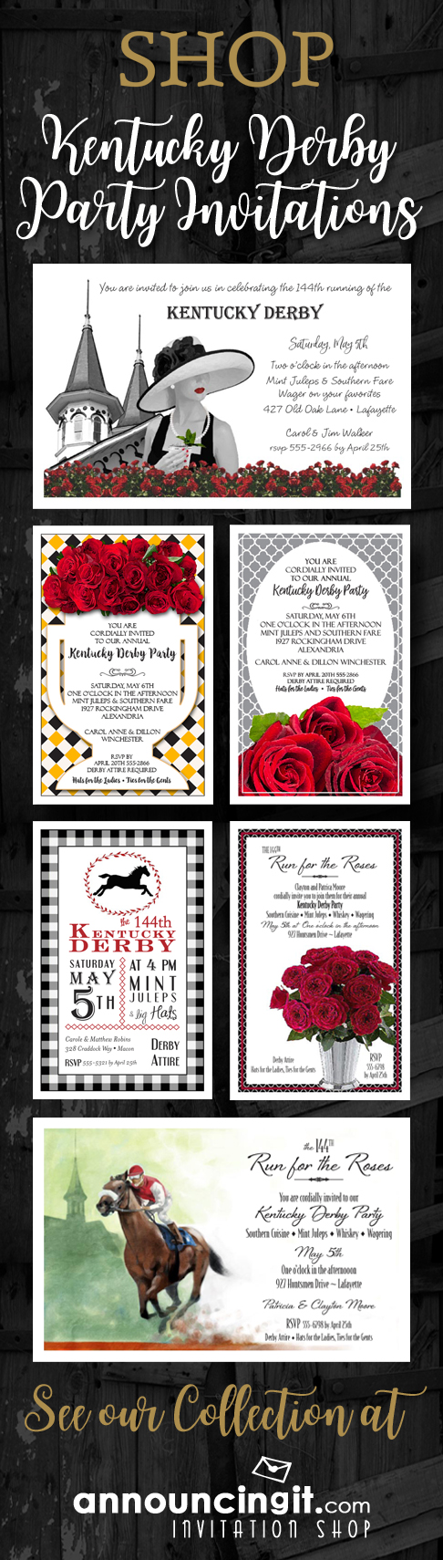 Shop Kentucky Derby Party Invitations at Announcingit.com