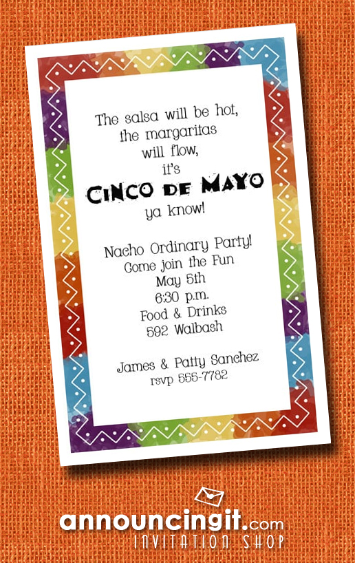 Cinco de Mayo Party Invitations | See our entire collection at Announcingit.com