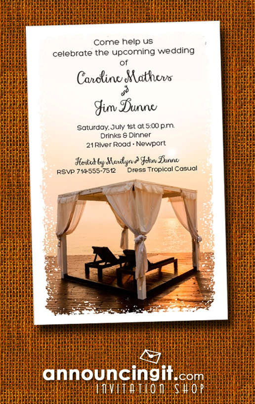 Summer Beach Cabana Party Invitations at Announcingit.com