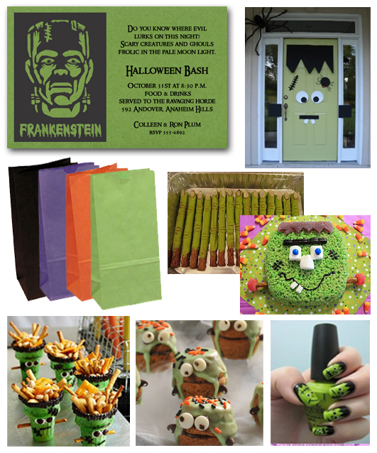 Halloween Frankenstein Party Invitations and Ideas