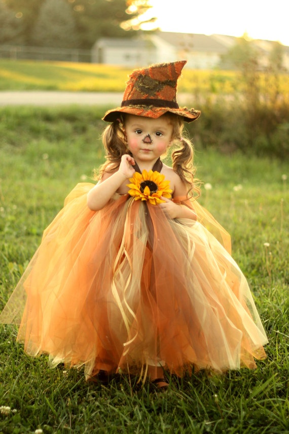 Little Girl's Halloween Scarecrow Costume