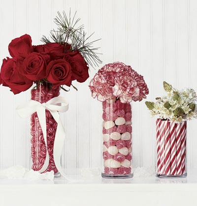 Christmas Candy Vases