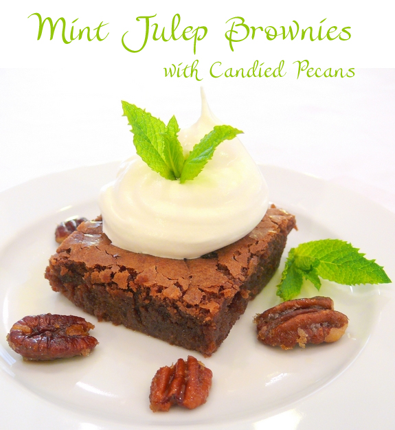 Mint Julep Brownies for your Kentucky Derby Party