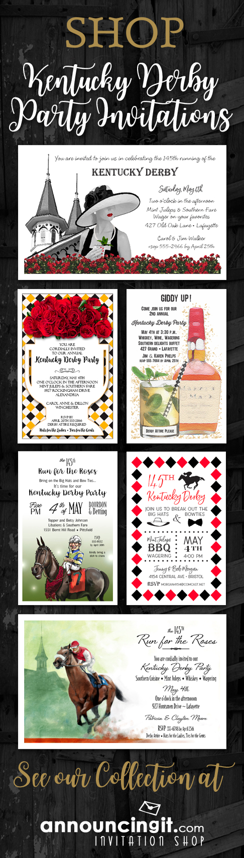 Shop Kentucky Derby Party Invitations at Announcingit.com