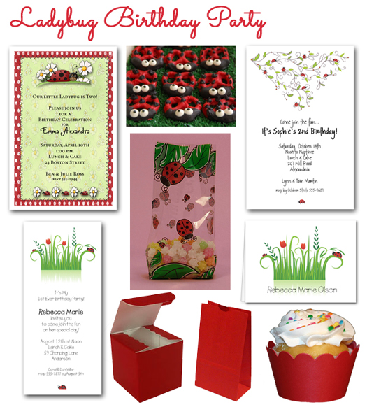 Ladybug Birthday Party Invitations and PlanningTips