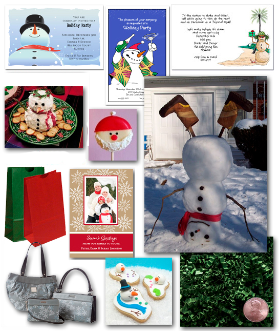 Snowmen Invitations and Holiday Party Ideas