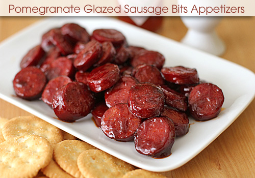 Pomegranate Glazed Sausage Bits Appetizers