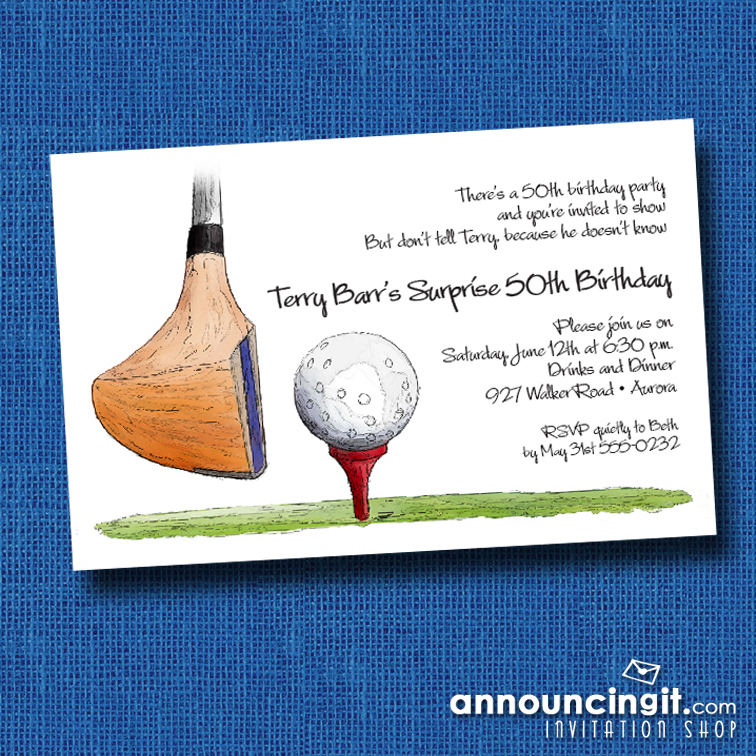 Golf Driver Party Invitations at Announcingit.com