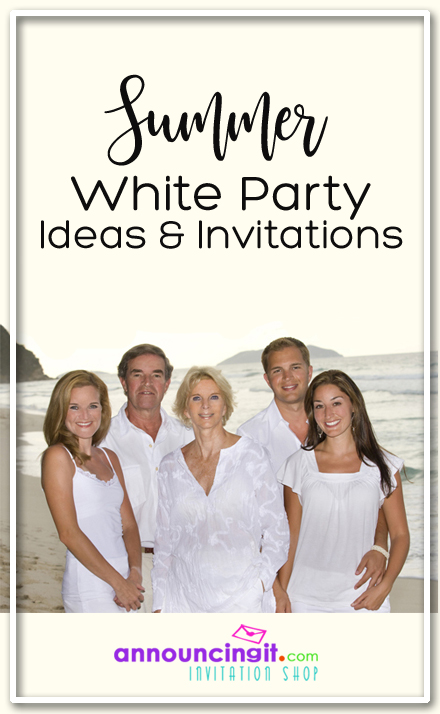 Summer All-White Party Attire Party Invitations | Announcingit.com