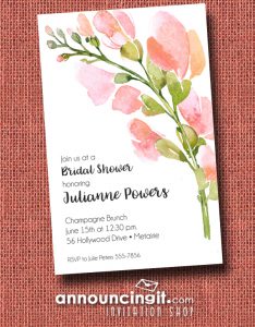 Spring Buds Floral Party Invitations