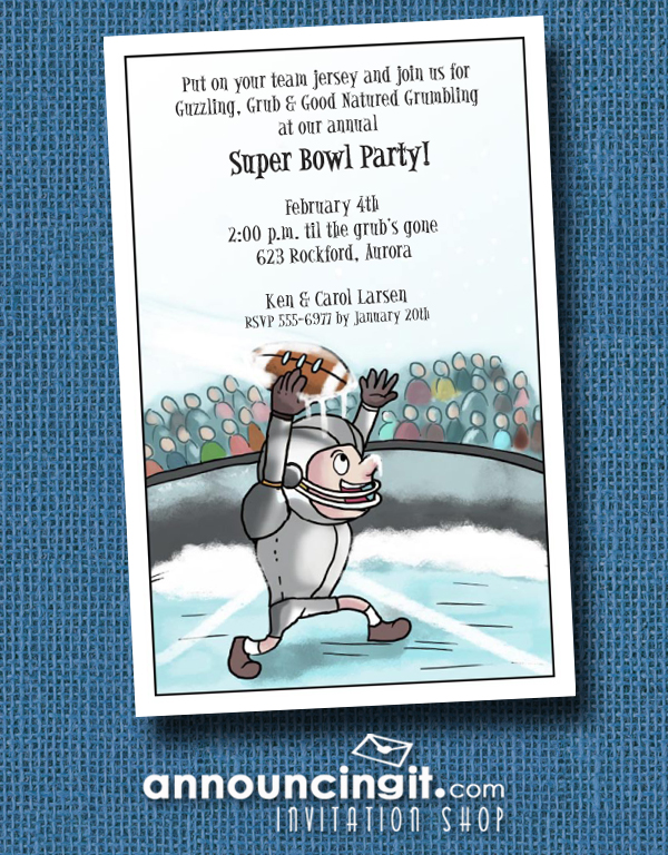 Frozen Touchdown Super Bowl Party Invitations from Announcingit.com